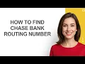 How to Find Chase Bank Routing Number - AshleyHowTo