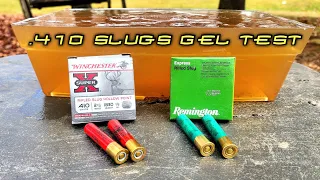 Winchester Remington 410 Slug Ballistic Gel Test Review