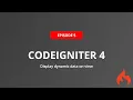 How to display dynamic data on views from controller in Codeigniter4 ProlongServices