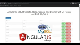 AngularJS CRUD Create Read Update and Delete with UI-Router and PHP MySQLi