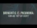 Bronchitis vs Pneumonia How are they Different