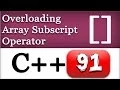 Overloading Special C Array Subscript Operator Cpp Tutorial