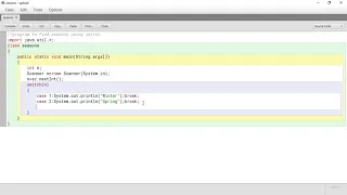 BlueJ Environment Java Programming Claas 9 ICSE Program for Switch Command