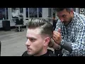 Classic Pompadour Haircut With A Fade