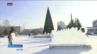 Города Сибири потихоньку украшают к Новому году
