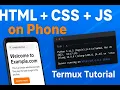 How to Run Server and HTML File in Termux Complete Tutorial for Beginners