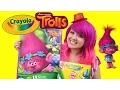 Coloring Poppy from Trolls Crayola GIANT Coloring Book COLORING WITH KiMMi THE CLOWN