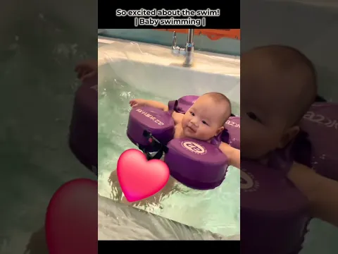 6-month-old baby swimming | Safe baby swim ring | Baby, who loves to swim.