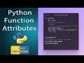 How To Set Function Attributes In Python