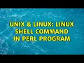 Unix Linux linux shell command in Perl program