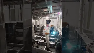 So much work goes into building a boat #welding #aluminiumfabrication #performanceboats #boatbuild