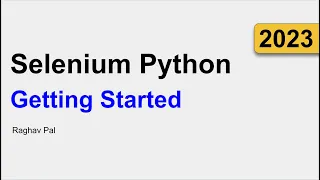 1 Getting Started Project Setup Selenium Python