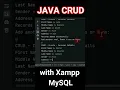 JAVA CRUD using IntelliJ with Xampp MySQL