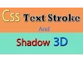 Css text - Shadow and Stroke Web Zone