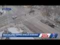 Two vehicles stuck in sinkhole near Aksarben after road collapsed Omaha police say