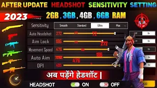 FREE FIRE KI PRO SETTINGS & SENSITIVITY | 2gb, 4gb, 6gb, 8gb Ram Headshot Sensitivity Setting