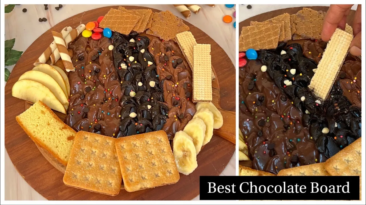 Just 10 mins Best Chocolate Board Recipe   3 In 1 Chocolate Board  Best Dessert For Party, Chocolate