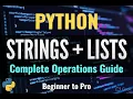 Python Lists and Strings Tutorial for Beginners All Important Operations