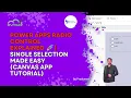 Power Apps Radio Control Explained Single Selection Made Easy Canvas App Tutorial