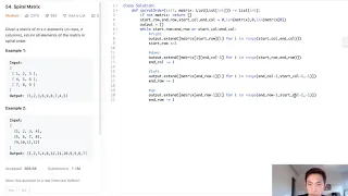 Leetcode - Spiral Matrix Python