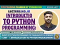 Introduction to Python Programming Lecture 01 Basics of Python Programming B Pharmacy PCI