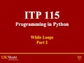 While Loops Part 2
