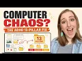 AD Computer Organization How to Sort by 13 Organizational Pillars Email Notes Desktop Photos