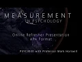 Download Lagu Part 6 APA Format Online Refresher Presentation for PSYC3020