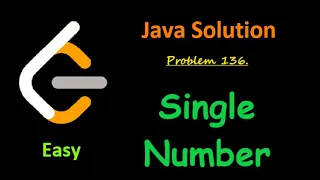 Leetcode Problem 136 Single Number Easy java solution