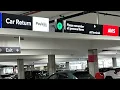 LAX Car Rental Return Walking Directions to Los Angeles Airport Terminals and Check In - Shuttle Bus