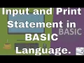 Lecture Input and Print Statement in BASIC Language