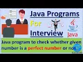 Java program to check whether given number is a perfect number or not Pradeep Nailwal