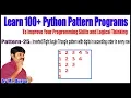 Learn 100 Python Pattern 25 Inverted Right Angle Triangle pattern with digits