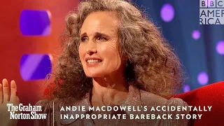 Andie MacDowell s Accidentally Inappropriate Bareback Story The Graham Norton Show BBC America