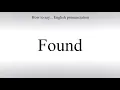 Download Lagu How To Pronounce Found - How To Say: American pronunciation