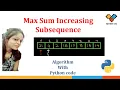 Maximum Sum Increasing Subsequence Dynamic Programming