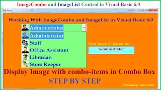 Visual Basic Tutorial ImageCombo and ImageList - how to Display Image with Combo items in Combobox