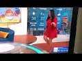 Felicia Combs teetering on heels showing Mad