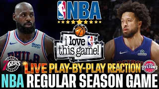 🔴LIVE! 76ERS VS PISTONS • NBA REGULAR SEASON • BASKETBALL PLAY-BY-PLAY COMMENTARY & SCOREBOARD