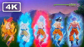 dragon ball z kakarot all goku transformations base u0026 ultra instinct 4k 60fps 