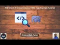 PHP Check If String Contains HTML Tags Example Tutorial Article Demo Online Web Tutor