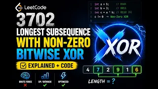 3702 Longest Subsequence With Non-Zero Bitwise XOR Leetcode Java easy explanation