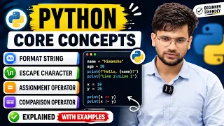Python Basics You Must Know Format Strings Escape Characters Operators