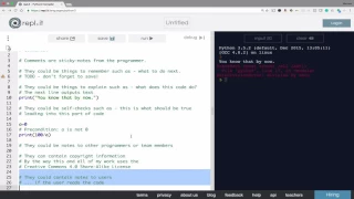 Python 6 - Comments