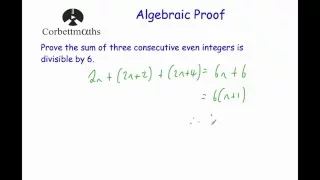 Algebraic Proof - Corbettmaths