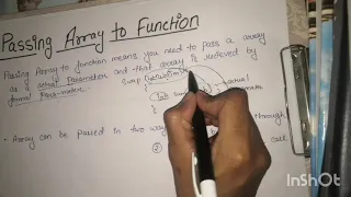 Passing array to function