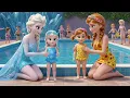 Download Lagu 🆕🎶Elsa \u0026 Anna's Daughters First Swim👙With Moms - A Day of Love \u0026 Courage |Disney  Frozen Moms