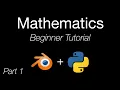 2 83 Blender Tutorial Python Programming With Math Part 1
