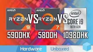 amd ryzen 9 5900hx vs ryzen 7 5800h benchmark review