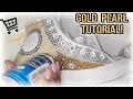 HOW I Pearl Dazzle GOLD CONVERSE TUTORIAL For Quinceanera